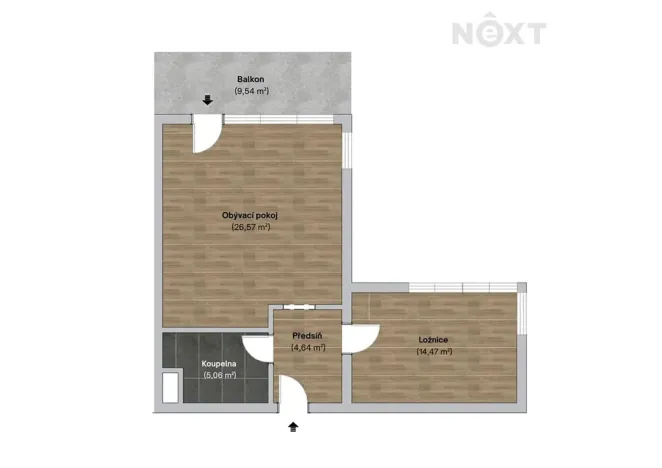 Prodej bytu 2+kk, Olomouc, Loudova, 50 m2