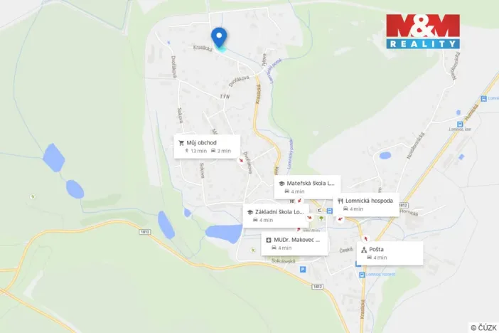 Prodej pozemku pro bydlení, Lomnice, Kraslická, 1639 m2