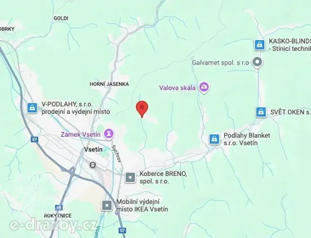 Dražba zahrady, Vsetín, 452 m2