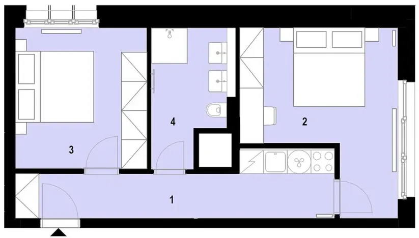 Prodej bytu 2+1, Brno, Plynárenská, 47 m2