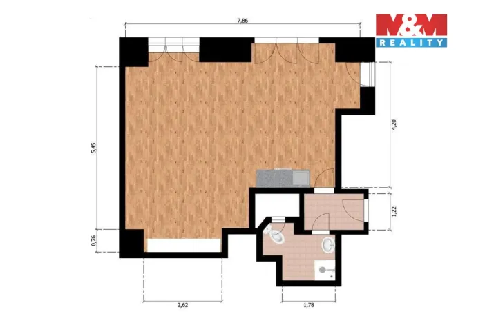 Prodej bytu 1+kk, Praha - Staré Město, Dlouhá, 46 m2