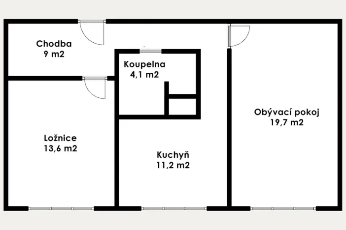 Prodej bytu 2+1, Chomutov, Kamenný vrch, 58 m2