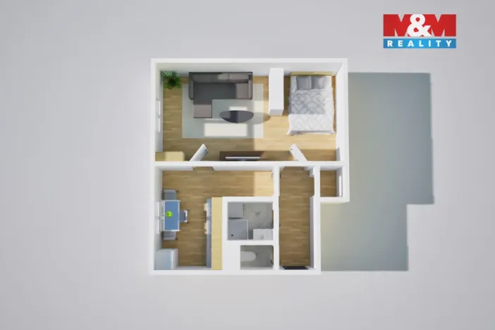 Prodej bytu 1+1, Krupka, Sídliště, 41 m2