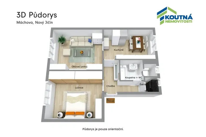 Pronájem bytu 2+1, Nový Jičín, Máchova, 59 m2