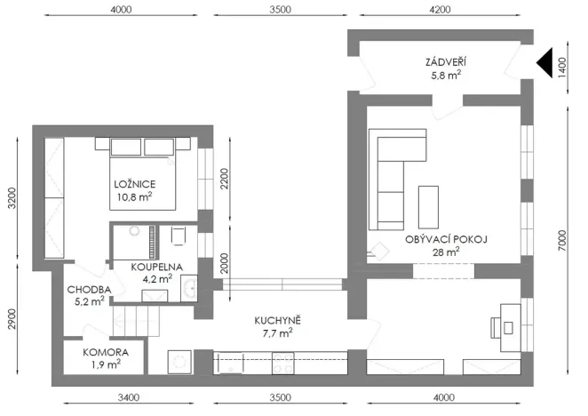 Prodej rodinného domu, Brno, Podstránská, 60 m2
