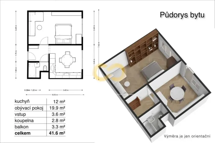 Prodej bytu 1+1, Větřní, Šumavská, 40 m2