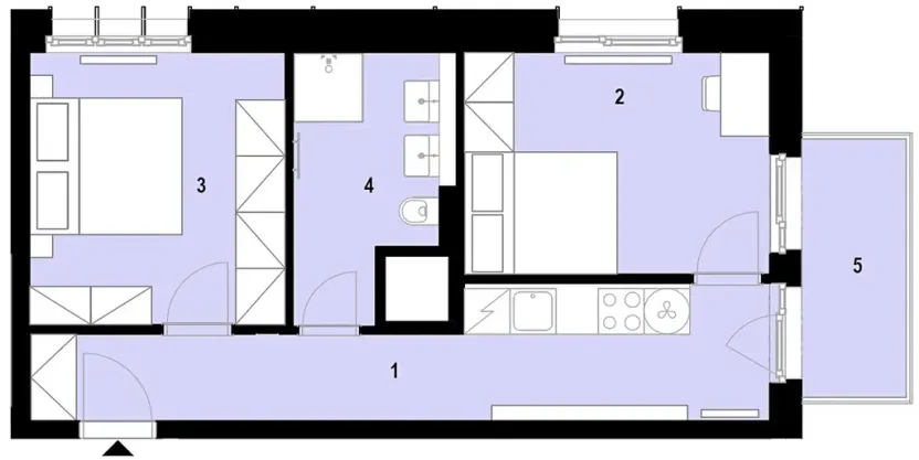 Prodej bytu 2+1, Brno, Plynárenská, 47 m2