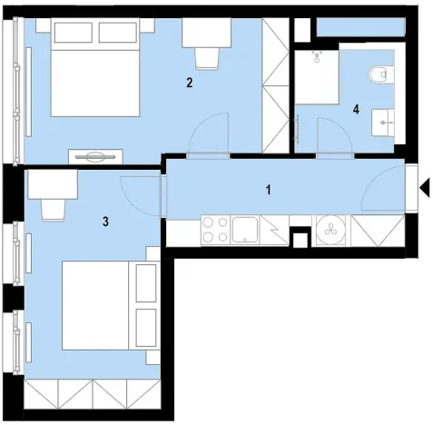 Prodej bytu 2+1, Brno, Plynárenská, 44 m2