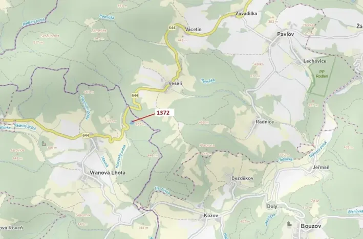 Dražba lesa, Vranová Lhota, 5978 m2