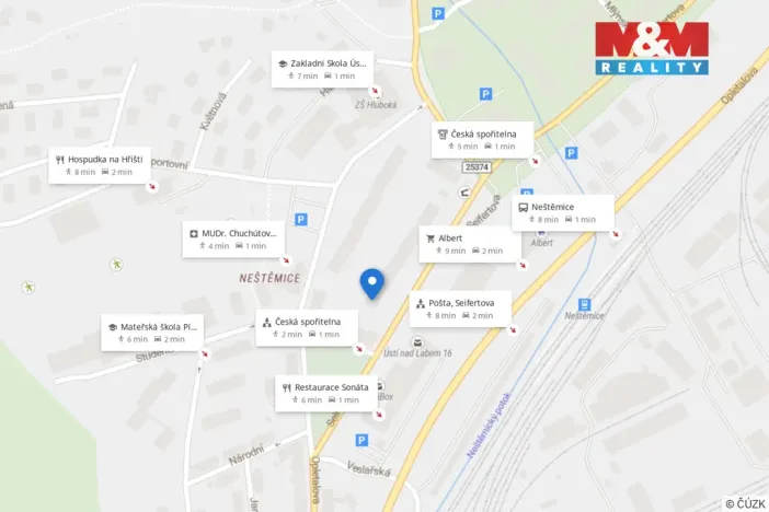 Pronájem bytu 1+1, Ústí nad Labem - Neštěmice, Seifertova, 37 m2