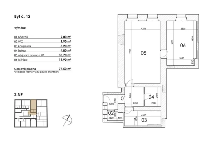 Prodej bytu 2+kk, Postupice, Blanická, 78 m2