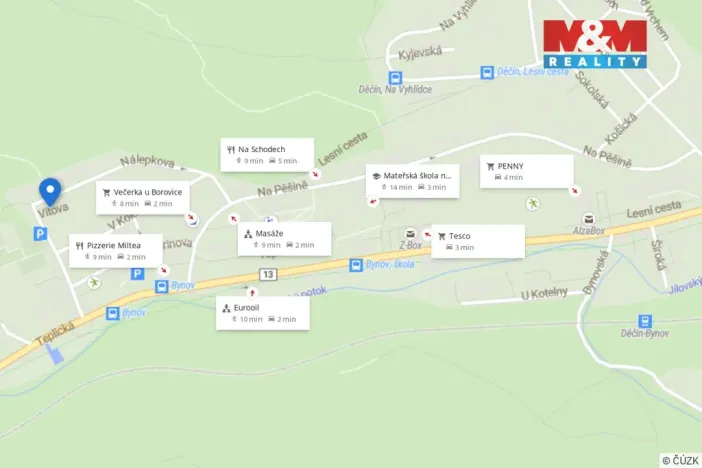 Prodej bytu 3+1, Děčín - Děčín IX-Bynov, Vítova, 74 m2