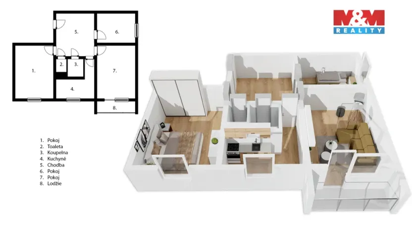 Prodej bytu 3+1, Hradec Králové - Slezské Předměstí, Bratří Štefanů, 68 m2