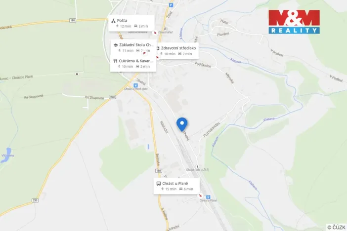 Pronájem komerčního pozemku, Chrást, 1600 m2