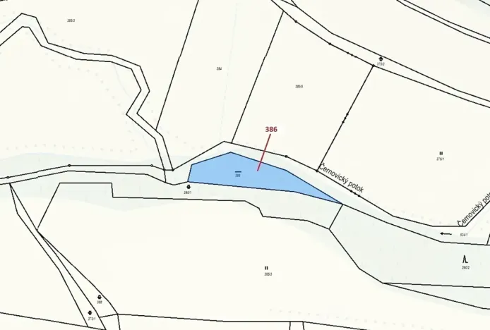 Dražba pozemku, Psárov, 953 m2