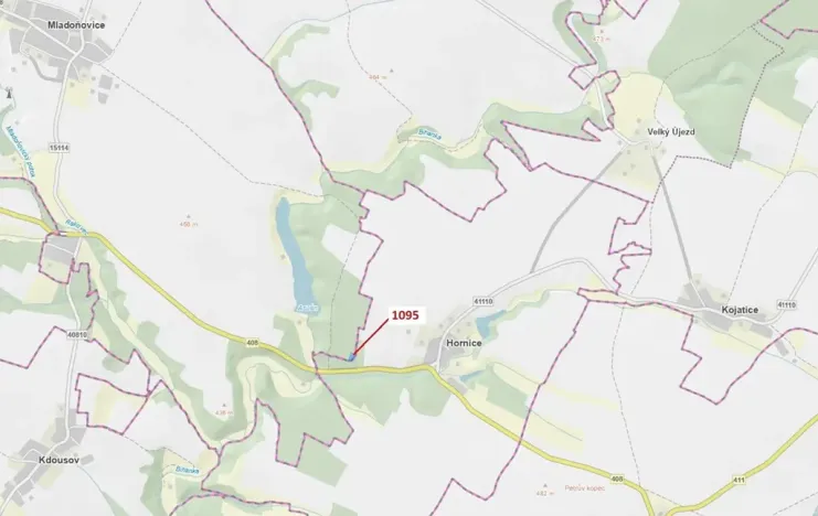 Dražba lesa, Mladoňovice, 1427 m2