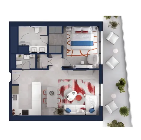 Prodej bytu 2+kk, Al Marjan Island, Spojené arabské emiráty, 75 m2