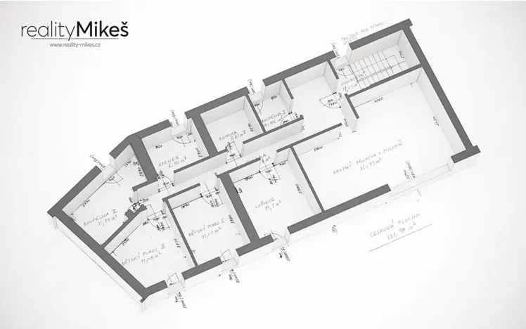 Pronájem bytu 4+kk, Rychnov u Jablonce nad Nisou, Malířská, 131 m2