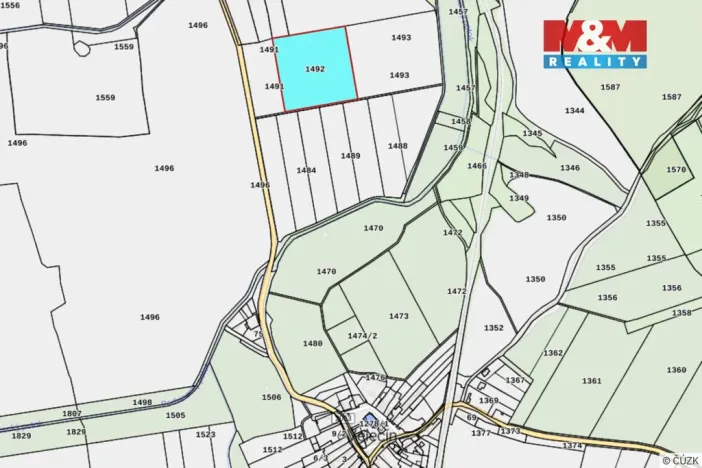 Prodej pole, Velečín, 22902 m2