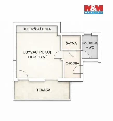Prodej bytu 1+kk, Želešice, 24. dubna, 34 m2