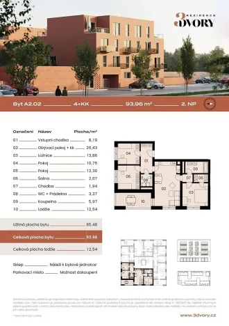 Prodej bytu 4+kk, Újezd u Brna, 94 m2