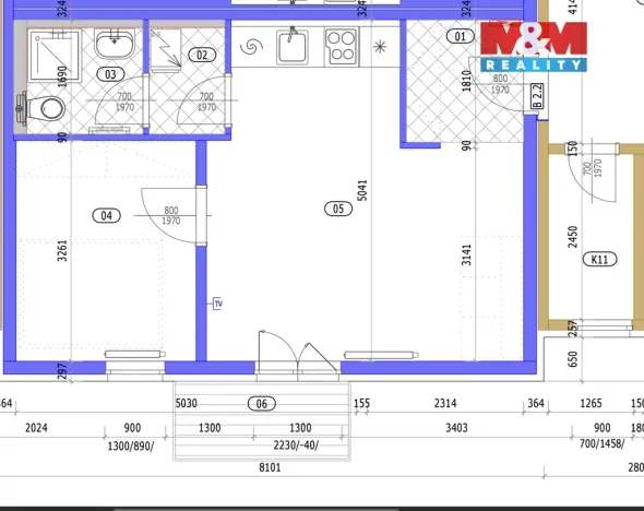 Pronájem bytu 2+kk, Hořice, Karla Kofránka, 37 m2