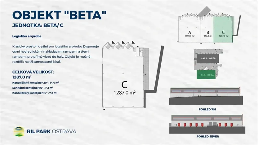 Pronájem skladu, Ostrava, Kotalova, 8855 m2