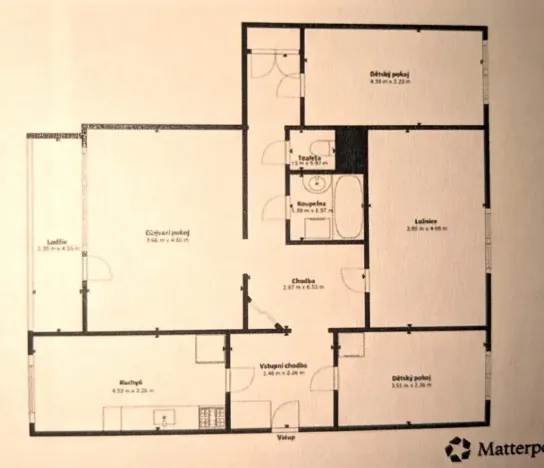 Pronájem bytu 4+1, Ústí nad Labem, Keplerova, 83 m2