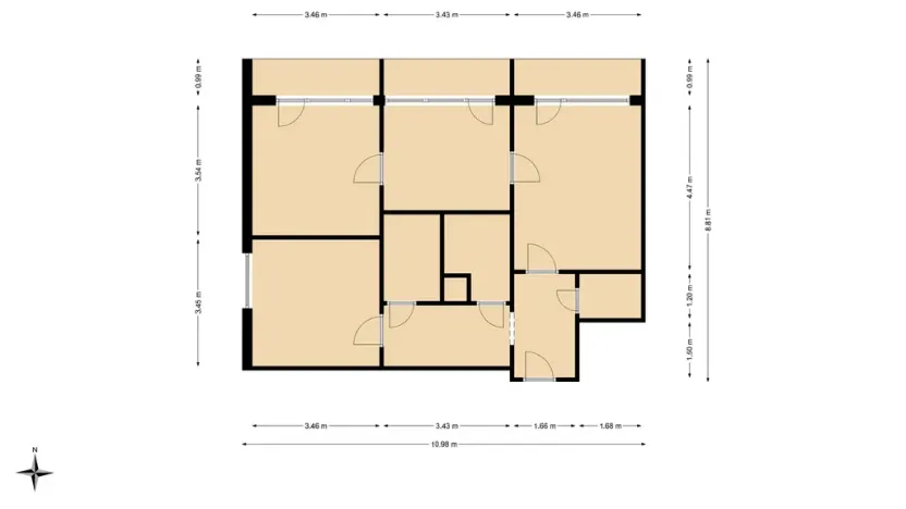 Pronájem bytu 3+1, Děčín - Děčín III-Staré Město, Příčná, 69 m2