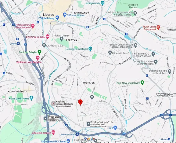 Pronájem bytu 2+kk, Liberec, Dobiášova, 42 m2