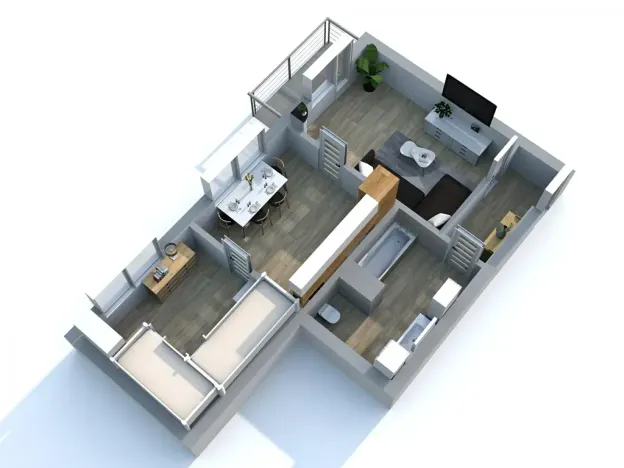 Prodej bytu 2+1, Hlubočky, 54 m2