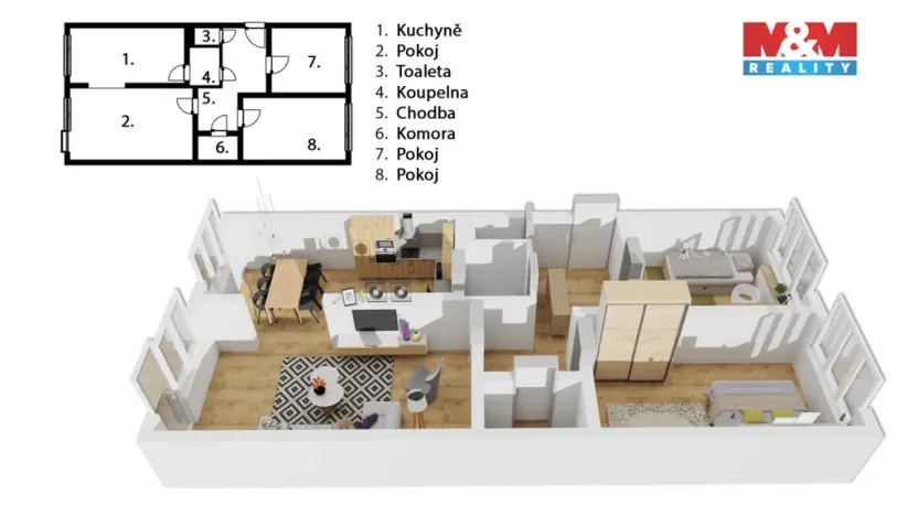 Prodej bytu 3+1, Neratovice, Na Výsluní, 66 m2