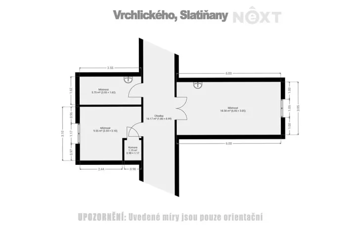 Pronájem ordinace, Slatiňany, Vrchlického, 35 m2