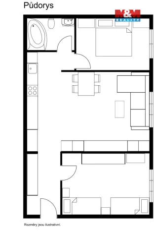 Pronájem bytu 3+kk, Zlín, Benešovo nábřeží, 65 m2