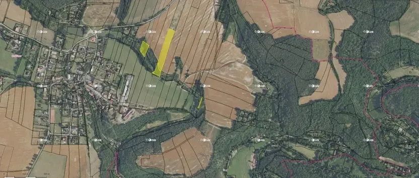 Prodej pole, Bratřínov, 8413 m2