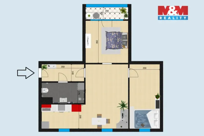 Prodej bytu 3+kk, Kolín - Kolín II, Benešova, 64 m2