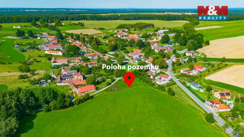 Prodej pozemku pro bydlení, Borovany - Vrcov, 3156 m2
