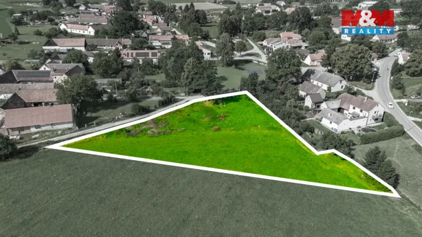 Prodej pozemku pro bydlení, Borovany - Vrcov, 3156 m2