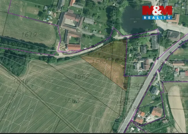 Prodej pozemku pro bydlení, Borovany - Vrcov, 3156 m2