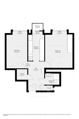 Pronájem bytu 2+1, Praha - Libeň, 57 m2