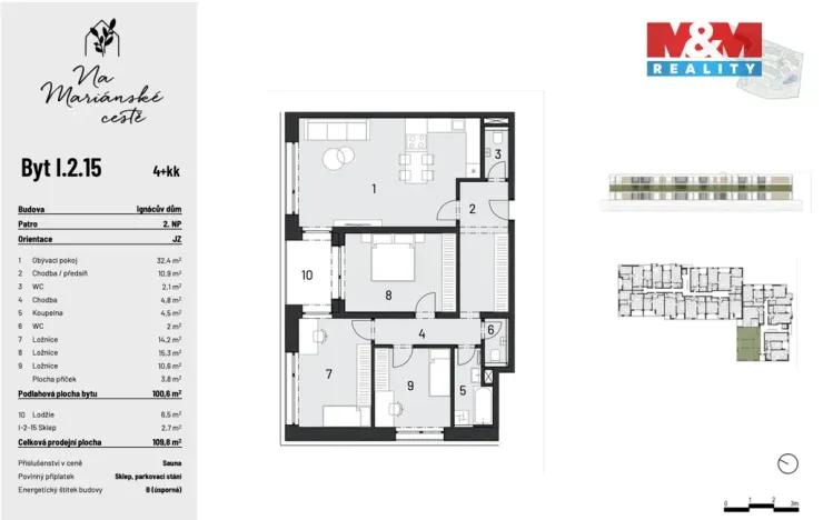 Prodej bytu 4+kk, Brandýs nad Labem-Stará Boleslav, Dřevčická, 101 m2