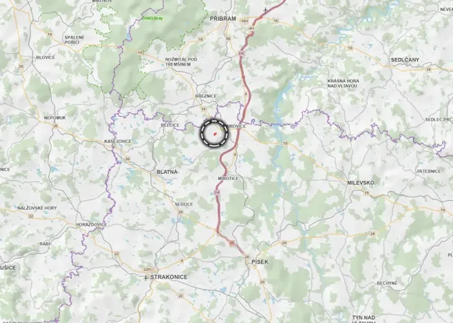 Prodej podílu pole, Mirovice, 7681 m2