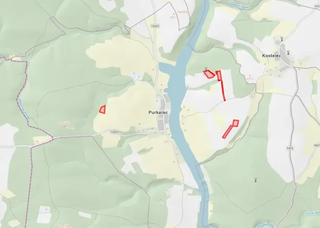 Prodej pole, Hluboká nad Vltavou, 13267 m2