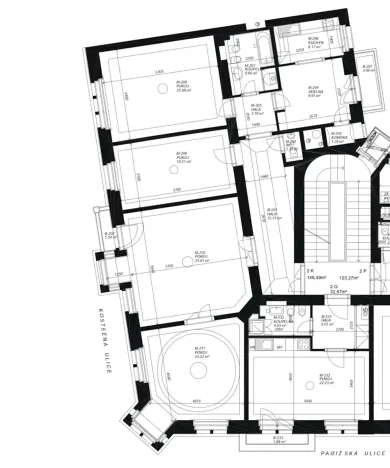 Pronájem bytu 4+1, Praha - Staré Město, Pařížská, 151 m2