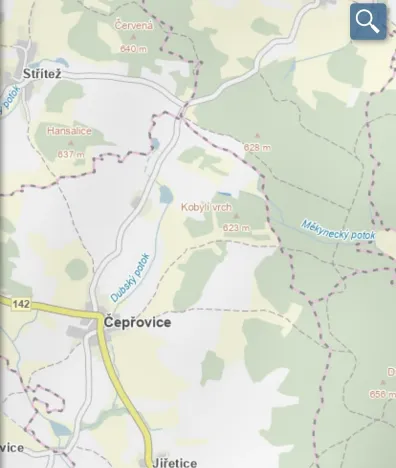 Prodej lesa, Čepřovice, 982 m2