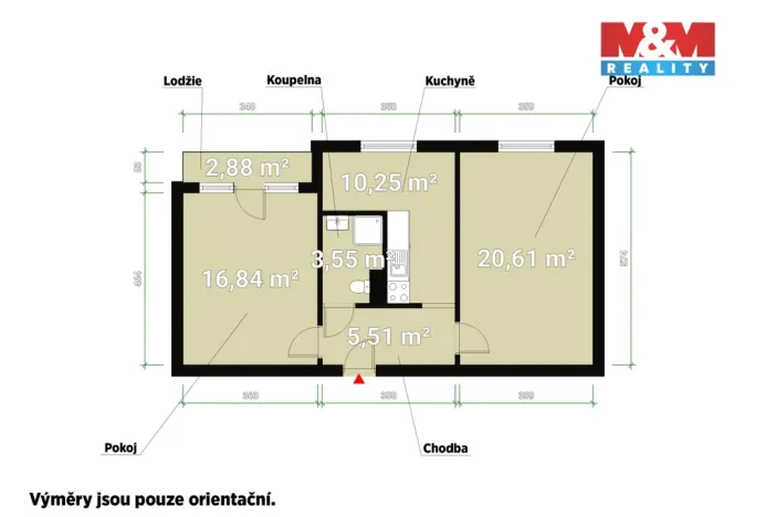 Pronájem bytu 2+1, Plzeň - Lobzy, Revoluční, 57 m2