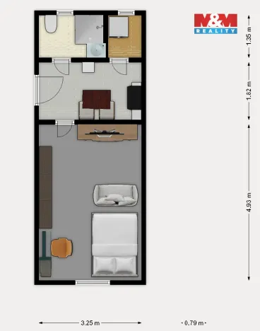 Prodej bytu 1+1, Dešná, 26 m2