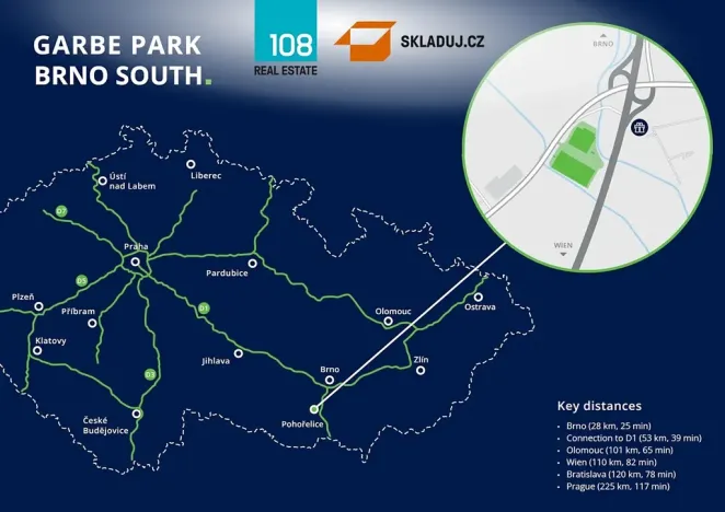 Pronájem skladu, Pohořelice, 4000 m2