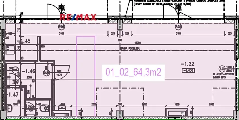 Pronájem ordinace, Milovice, Spojovací, 64 m2