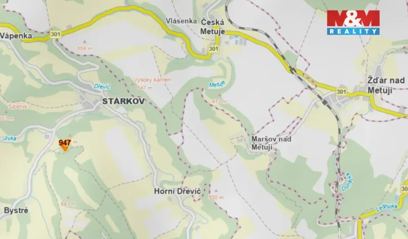 Prodej louky, Stárkov, 1899 m2